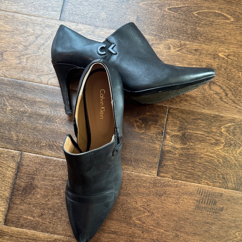 Calvin Klein Black Leather Heels